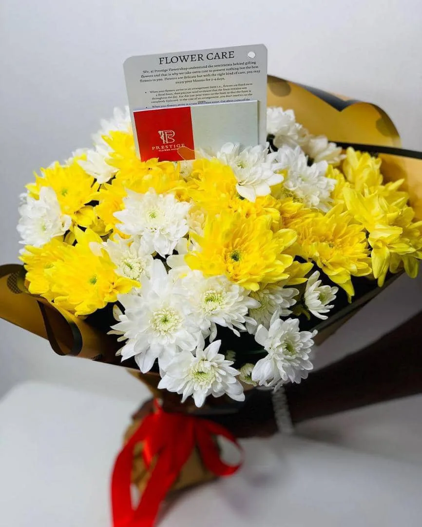 Mixed chrys bouquet