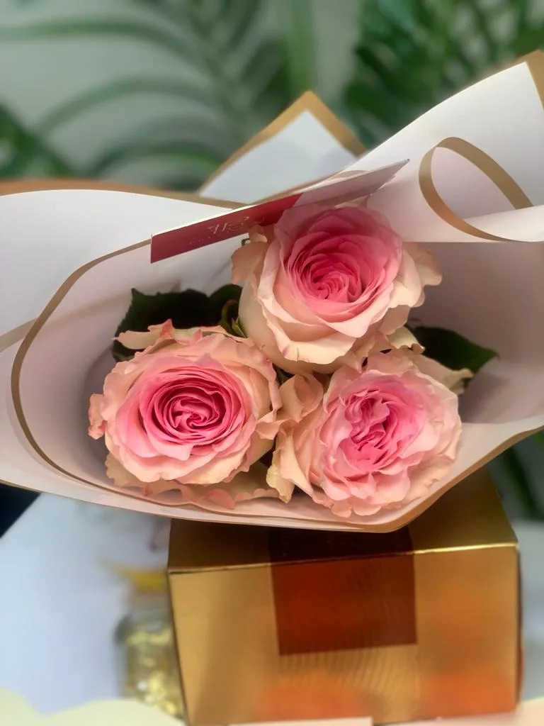 3 pink roses 3 pink roses