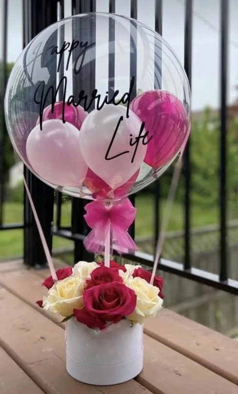 Thinking of You Flowers and Balloon Box Lagos Express Delivery