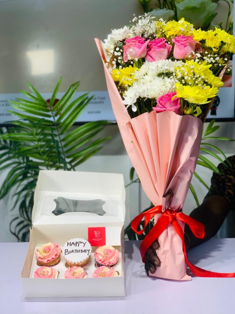 Mixed chrysanthemum and Assorted Gifts Hybrid Bouquet