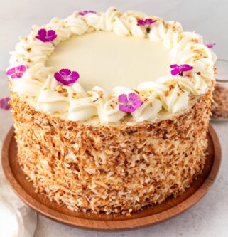 coconut cake 5 romantic flower & cake combos for a Lagos anniversary dinner